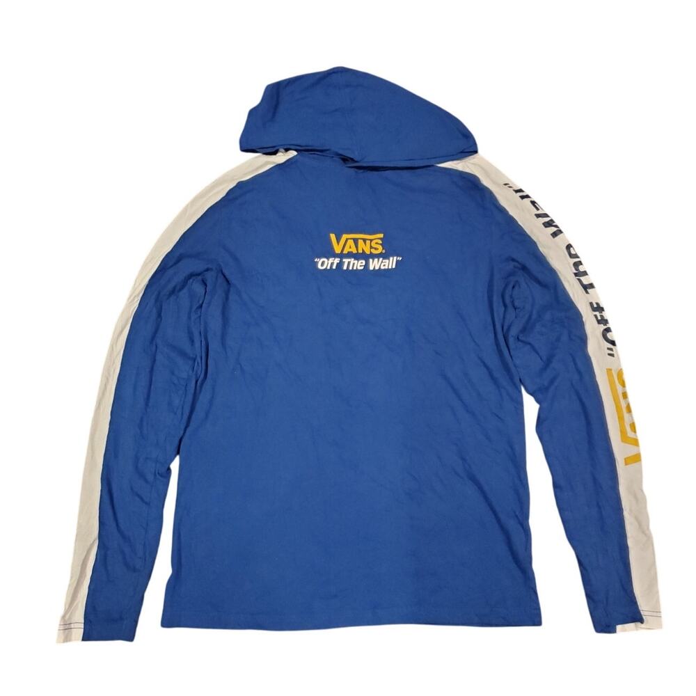 Vans Off The Wall Mens Hoodie Sz S Blue‎ Long Sleeve Cotton Skateboarding